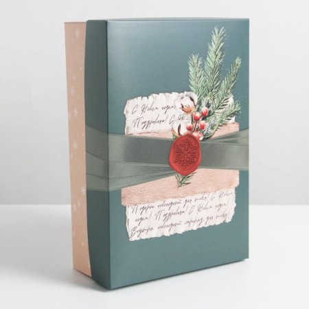 Folding “Parcel” box, 30 x 20 x 9 cm, new year-1