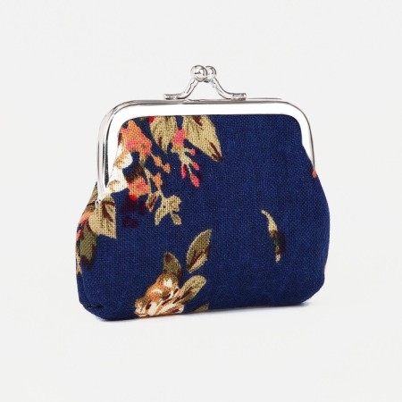 Women's wallet on the farmar, dark blue color-1
