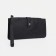 Men's purse on the button, a department for bills, for maps, for coins, black color