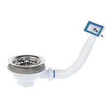 Выпуск Aquant, 3 1/2" х 40 мм, с металлической решеткой d=115 мм, с прямоугольным переливом