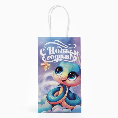 Gift package "Fairytale", snake, white craft, 12 x 21 x 9 cm, New Year-4
