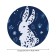The tablecloth “Scandinavian bunny”, round, oxford, elastic band, size 140x140 cm, diameter 105-120 cm