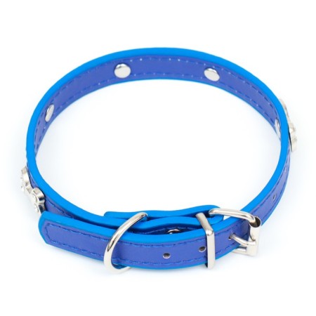 The collar "Bows and Rhinas", 38 x 1.5 cm, Osh 27-33, blue-1