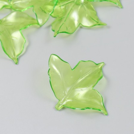 Decor for creativity plastic "leaflets" transparent green set 20 grams 0.4x5.6x5 cm