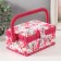 Casket for needlework "Pink flowers" 18x12x9.5 cm