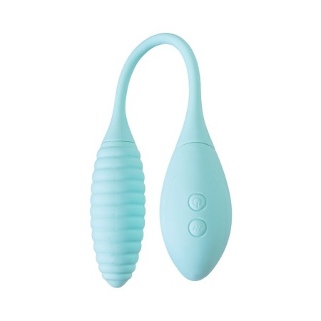 Vacuum-wave stimulator and pulsa egg Jos Roow, 36 cm, silicone, blue color-6