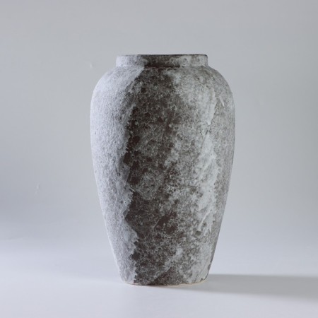 Ceramic vase "Retro", 18 × 28.5 cm, throat 10 cm, gray color