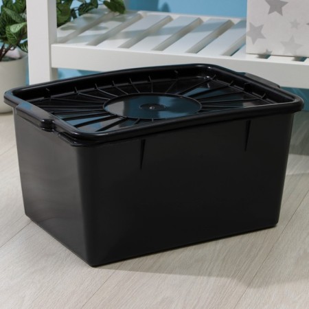 Storage container with a sealed lid, 18 l, 36.5 × 26 × 25 cm, black color-1