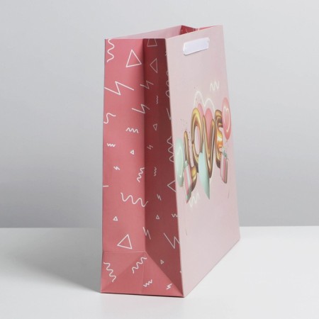 Gift laminated package, packaging, "love", m 30 x 26 x 9 cm-2