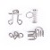Metal puzzle “Einstein riddles”, set of 4 pcs.