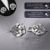 Cardigan clamp "luxury", white-gray color in black silver