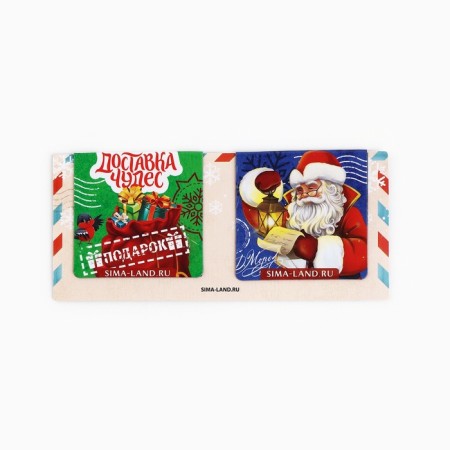 New Year. Magnetic bookmarks 2 pcs on the substrate "Delivery of miracles!"-2