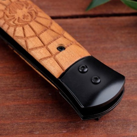Folding knife "dusk - web" steel - 65x13, handle - wood, 23 cm-5
