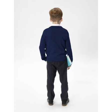 Knitted cardigan for a boy Pure Love, height 134 cm, blue color-5