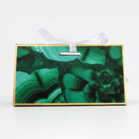 Bonbonnier box, gift packaging, “malachite”, 10 x 5.5 x 5.5 cm-3