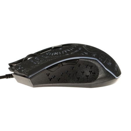 The mouse Qumo Valhalla M35, game, wired, 6 buttons, backlight, 3200 dpi, USB, black-6