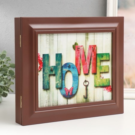 Closed Key "Multi -colored letters (Home)" 26.5x31.5 cm nut-1