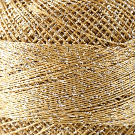 Yarn "Camelia" 70% polyester, 30% lurers 190m/20g (2440 gold)-2