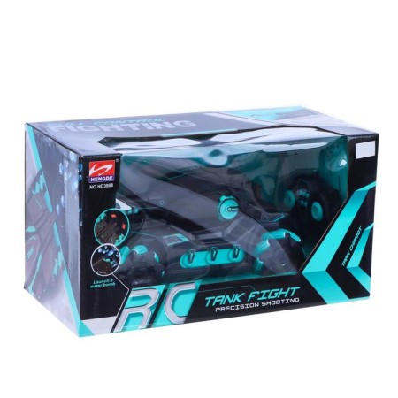 Radio controlled tank Fighter, 4WD, gesture control, shoots gel bullets, black and blue color-7