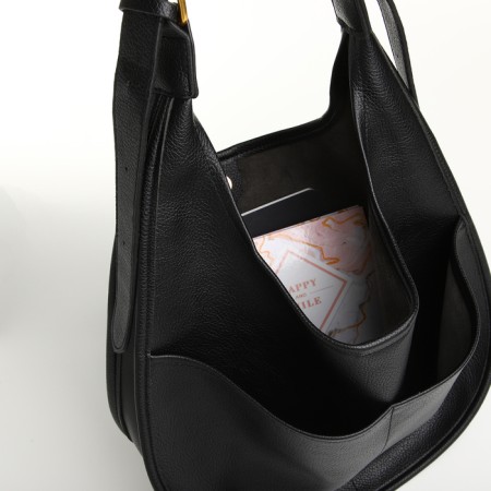 Women's bag on magnet Textura, average size, black color-6