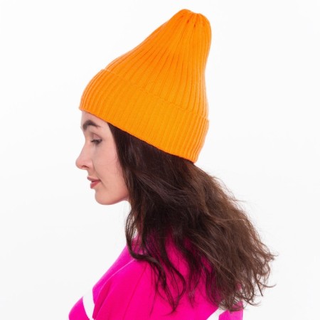 Female Winter hat, orange color, size 52-56-1