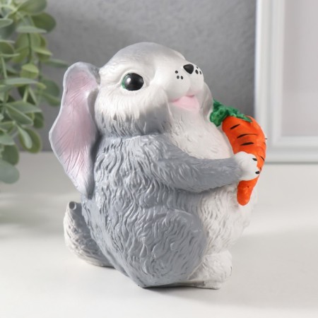 The piggy bank "Rabbit with carrots", 12 cm-2