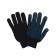 Garden gloves, x/b, knitting grade 10, 3 threads, size 9, with PVC dots, black