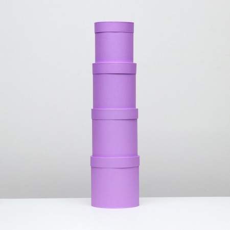 Set of round boxes 4 in 1 "Lilac" 20 x 20 - 13 x 13 cm-3