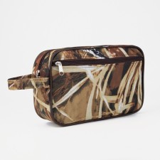 Lightning cosmetic bag, brown color/foliage