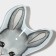 Glass Serving shares "Easter rabbit", 21 × 13.5 × 1.8 cm