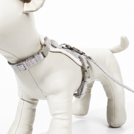 AMONICE SECTION "Mouse" with a soft harness, leash 120 x 1 cm, Osh 18-22 cm, fire 24-30 cm, gray-3