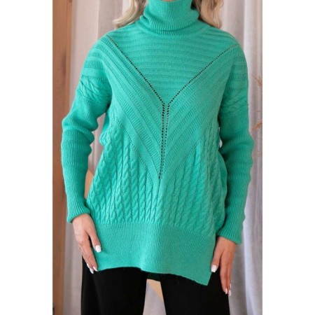 Female jumper, size 44, turquoise color-2