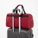 Sports bag with lightning, external pocket, suitcase holder, red color