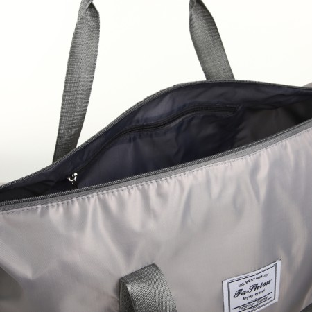 Sports bag with lightning, with an increase, external pocket, color gray color-3