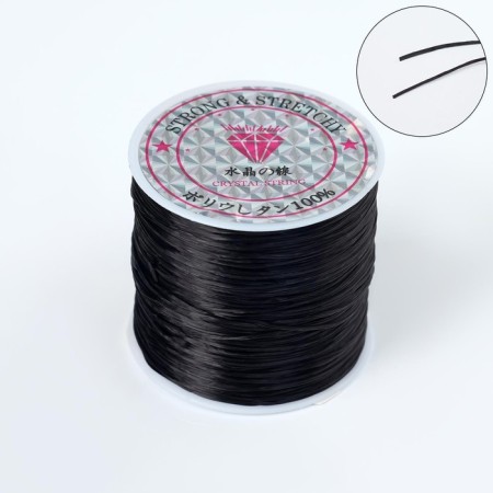 Silicone thread (elastic band) d = 0.6-0.8 mm, l = 50 m, black color