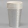 Paper glasses "holography", 6 pcs., Silver color