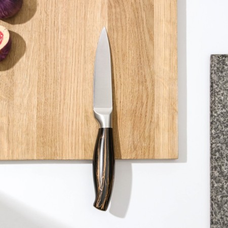 Knife for vegetables kitchen shade zeus, blade 9.5 cm, black color