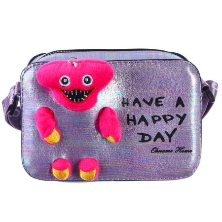 Children's bag with lightning, 6x11x13 cm, adjustable belt, purple mix-7