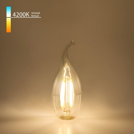 Filament LED lamp "Candle in the Wind" C35 Elektrostandard, 35x35x118 mm, 7W, E14, 700LM, 4200K