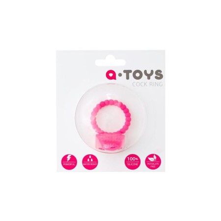 Erective ring on the penis Toyfa A-Toys, silicone, pink color, d = 3.5 cm-2