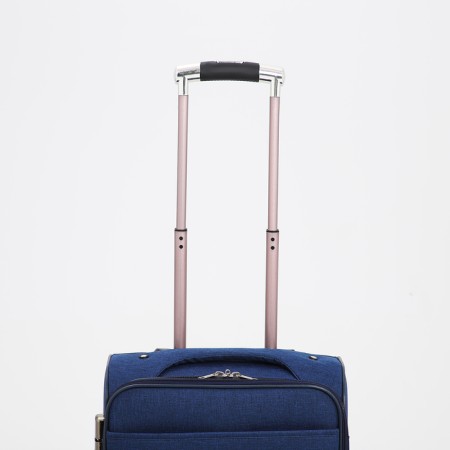 Small 20 suitcase, lightning department, code castle, 4 wheels, 2 outer pockets, blue color-5