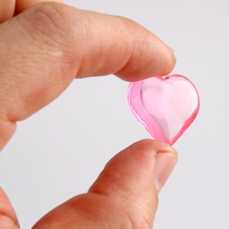 Plastic sores are decorative, set of 100 pcs., Size 1 pc. - 2 × 2 cm, pink color-7