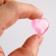 Plastic sores are decorative, set of 100 pcs., Size 1 pc. - 2 × 2 cm, pink color