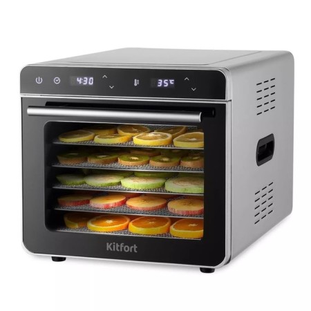Sushilka for vegetables and fruits KitFort KT-1948, 700 W, 6 tiers, silver-black