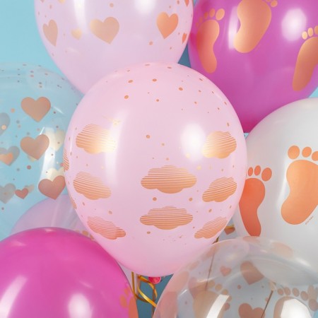 Shar Latex 12 "Newborn", crystal, 5 tbsp., Set 25 pcs., Mix-2