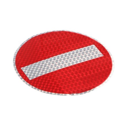 A car sticker, reflective "overtaking", d 14 cm-1