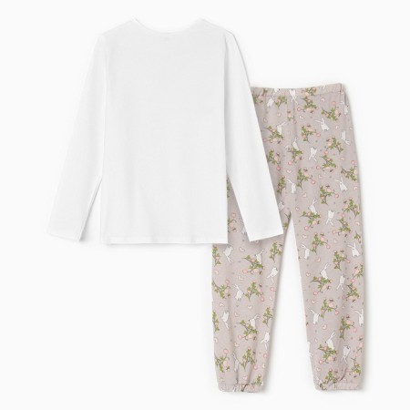 Pajamas female, white/gray color, size 46-48-9