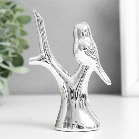 Souvenir Ceramics "Vorozhushki on a tree" silver 7.5x3.7x10.5 cm-2