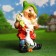 Garden figure "Dwarf with a duck" 18x24x49cm