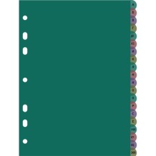 A4 sheets division (245 x 305 mm), color, alphabetical A-I, 20 sheets, 